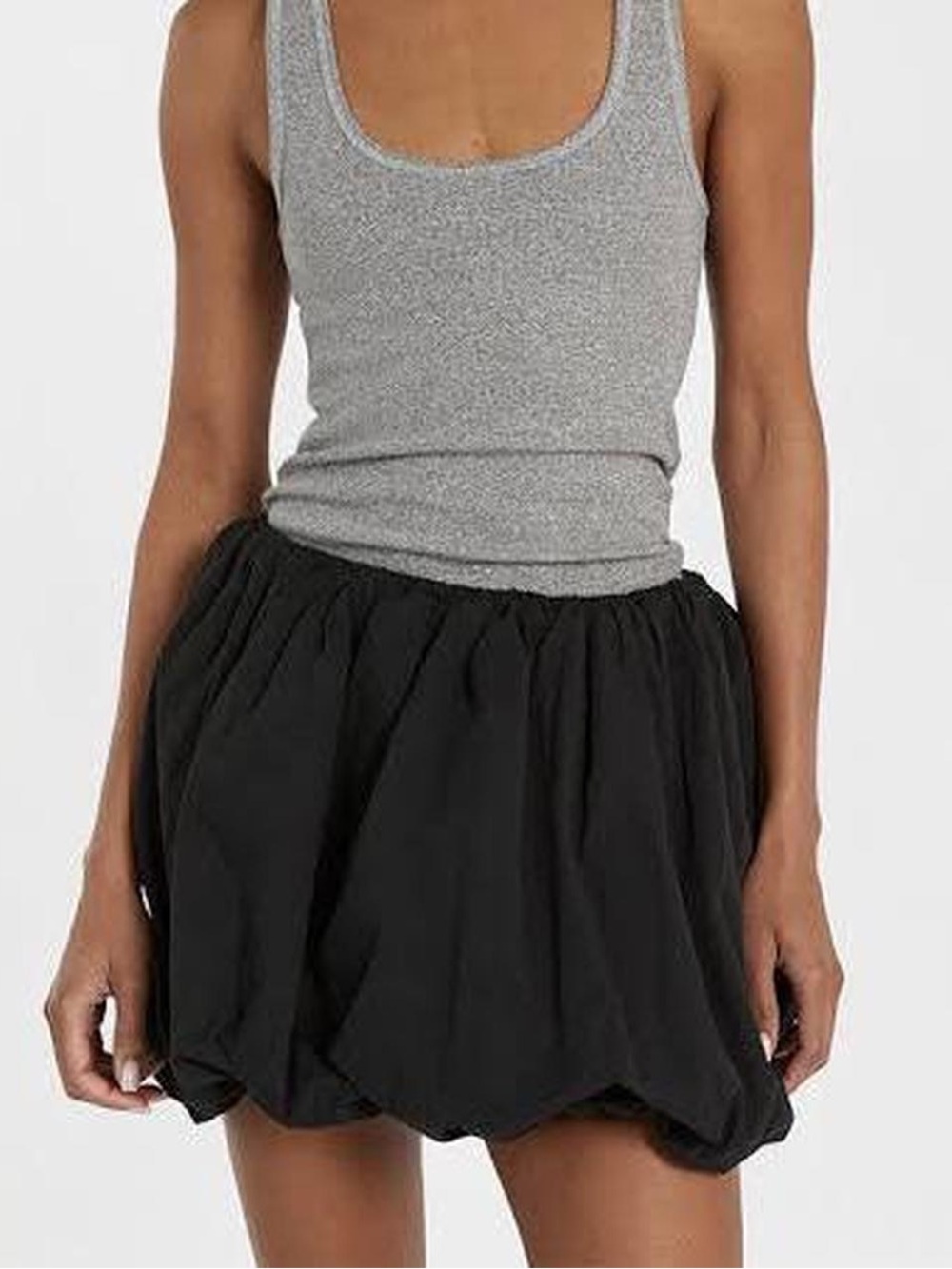Dissh Stevie Black Bubble Hem Skirt